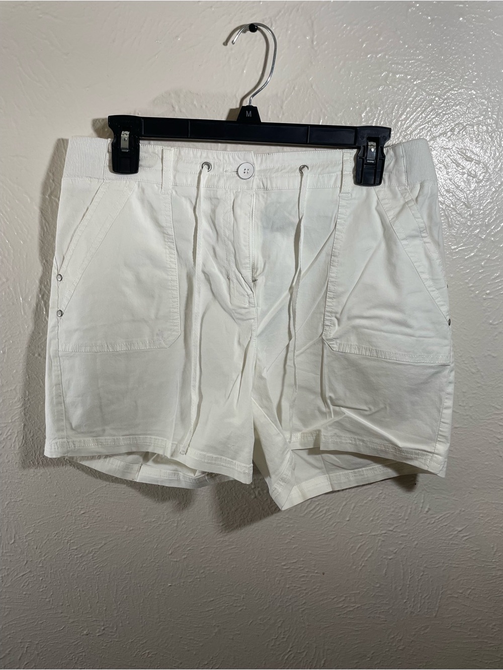 Tribal White Drawcord Utility Shorts